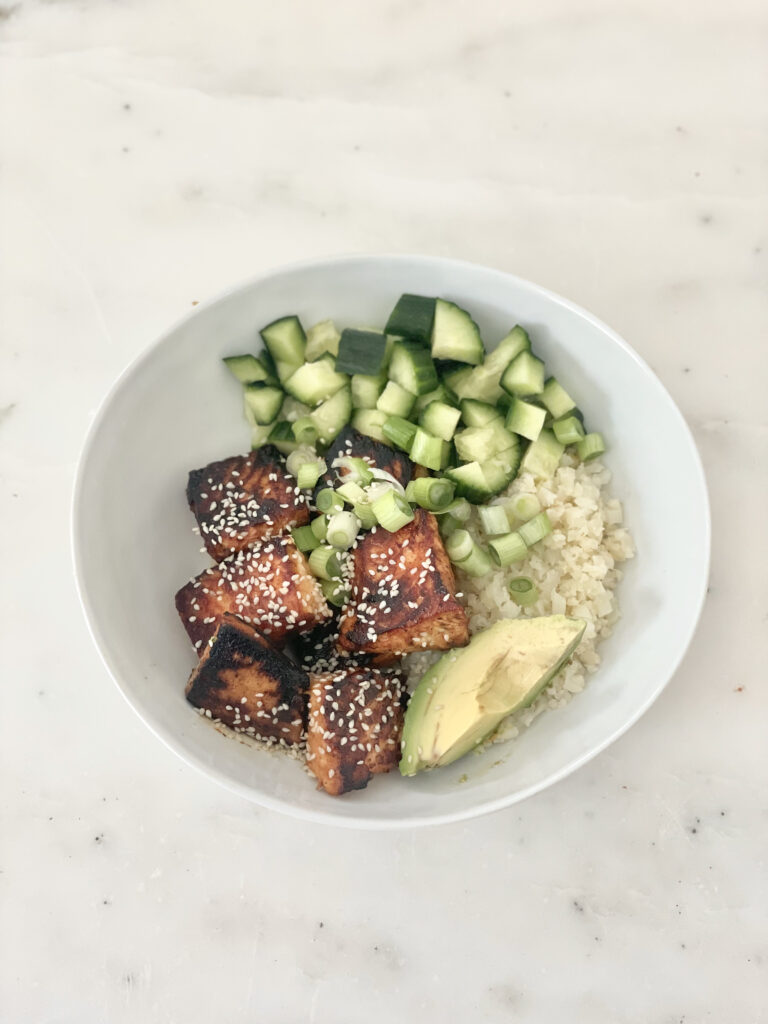 Sweet and Spicy Salmon Bites Gluten and Dairy free
