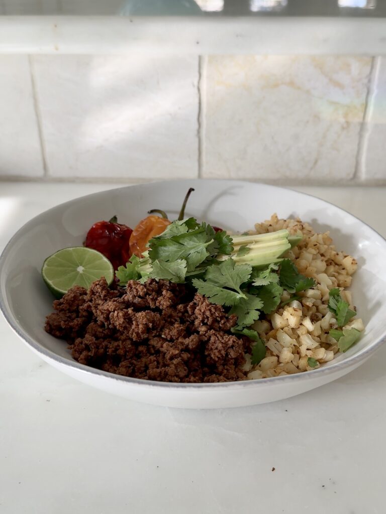 high protein taco bowl gluten free dairy free egg free easy healthy recipe under 30 minutes