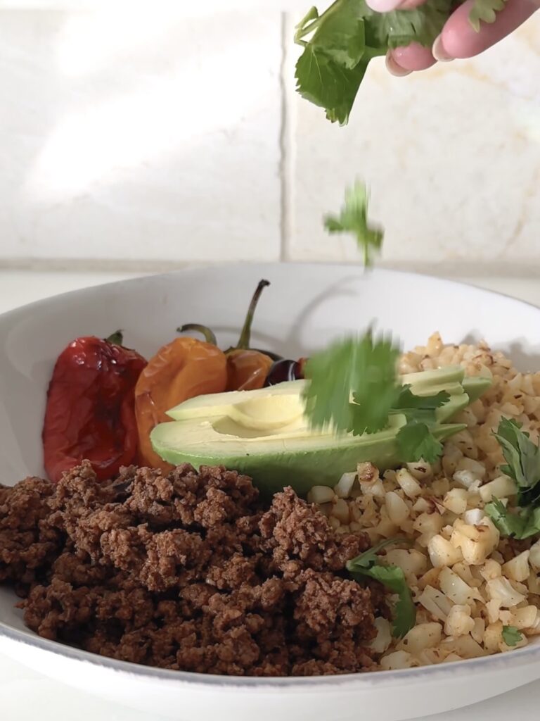 high protein taco bowl gluten free dairy free egg free easy healthy recipe under 30 minutes