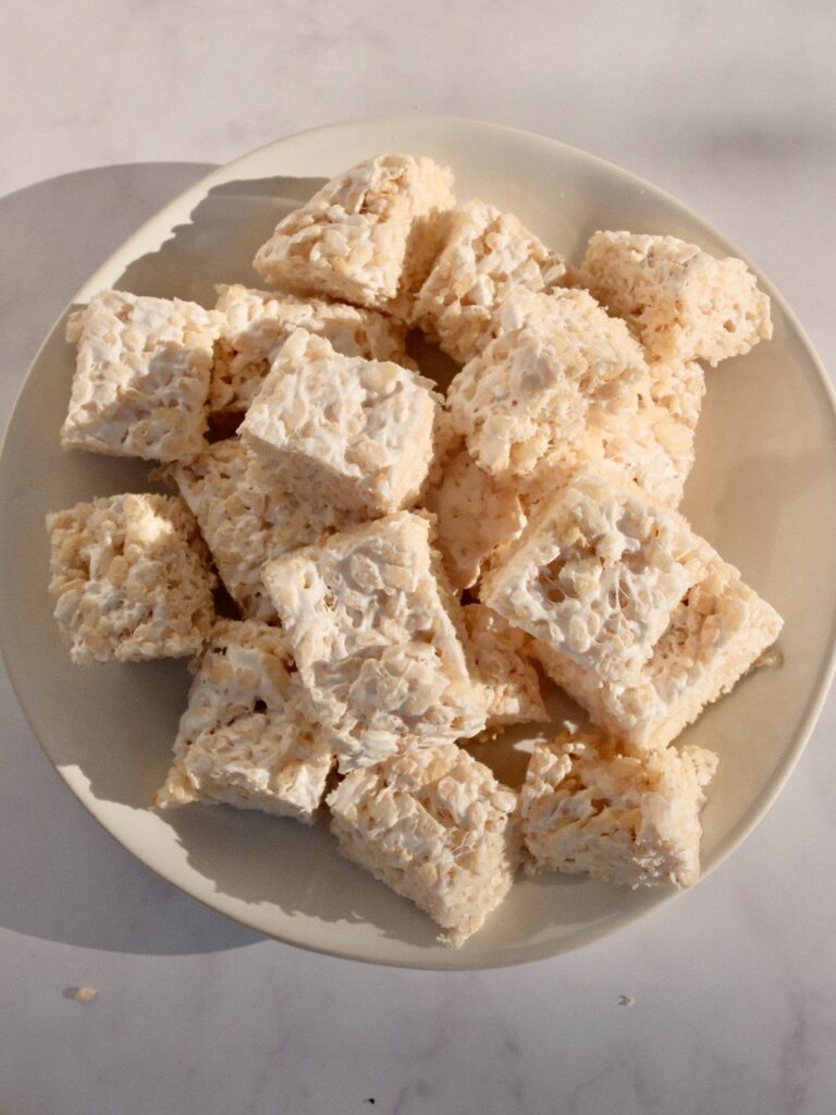 Plated rice crispy treat batch 